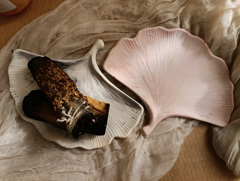 Foglia di Ginkgo in Resina Ceramica